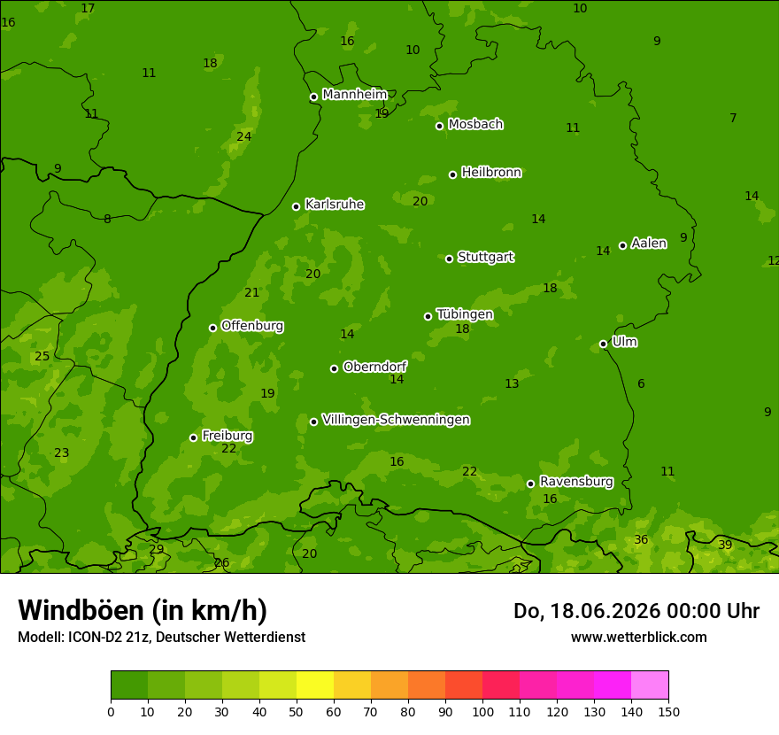 Maximale Windböen