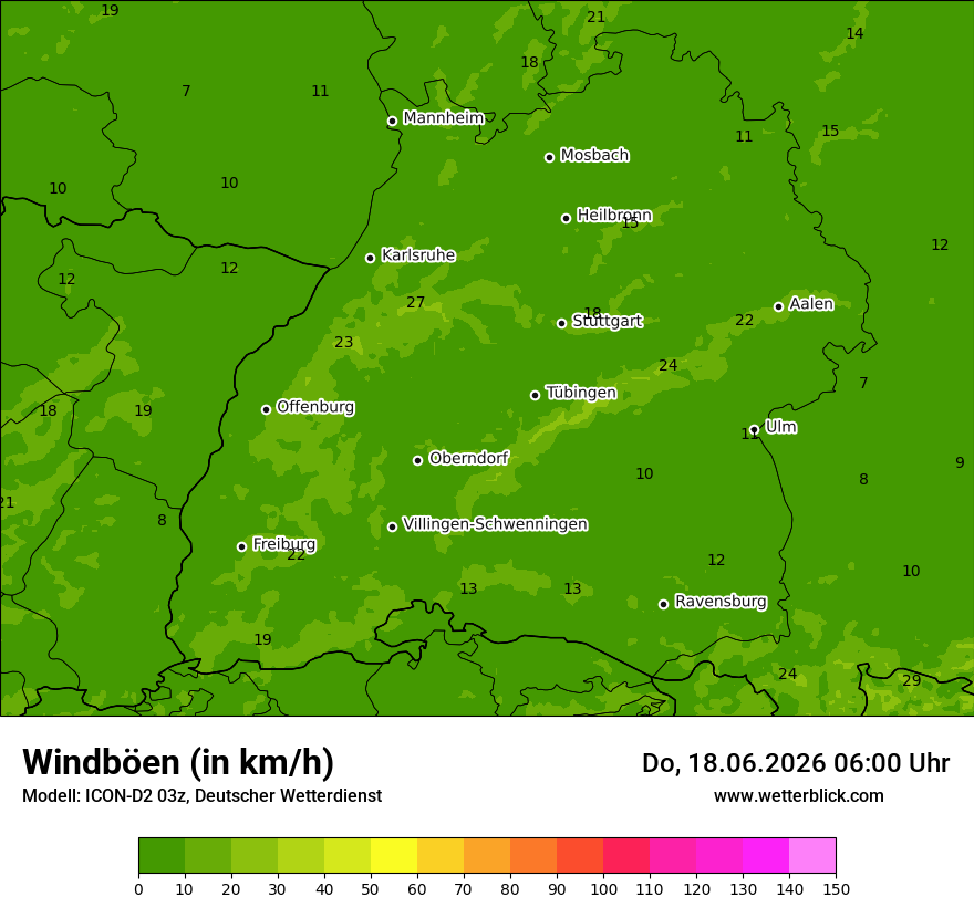 Maximale Windböen