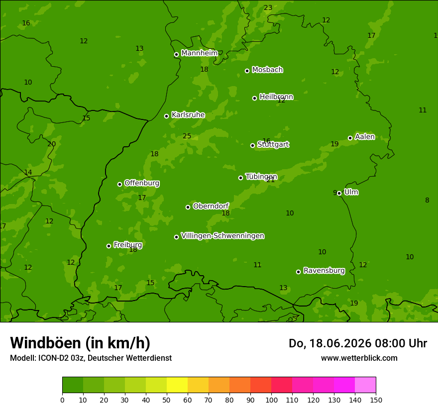Maximale Windböen