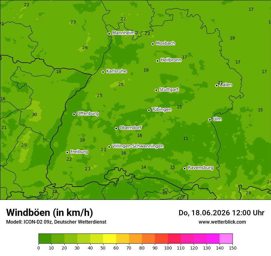 Maximale Windböen