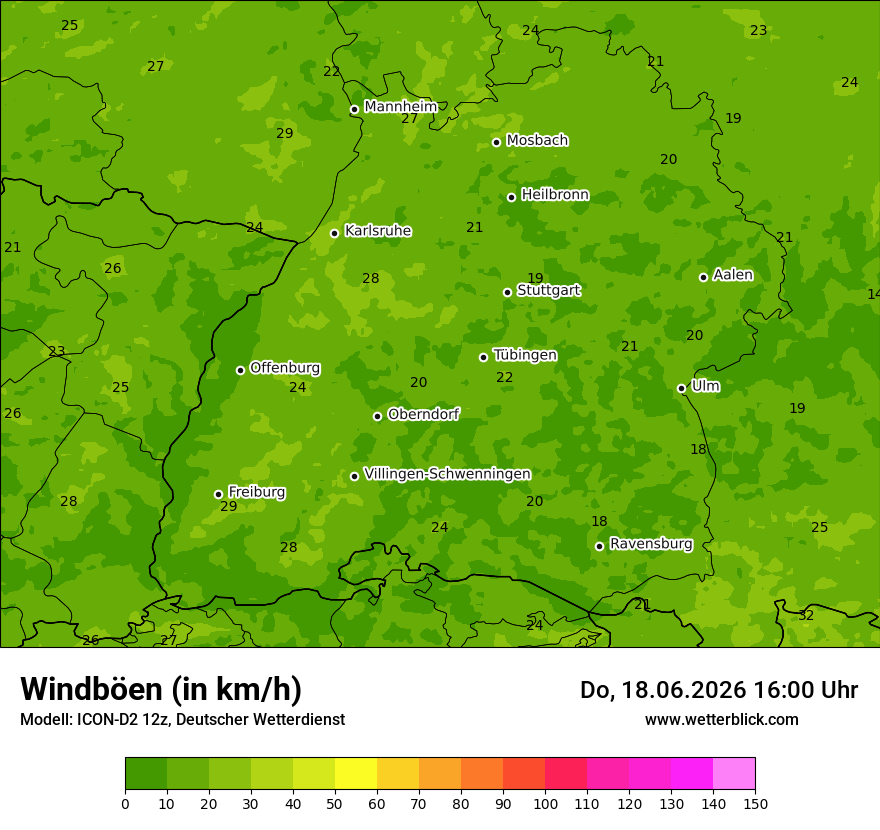Maximale Windböen