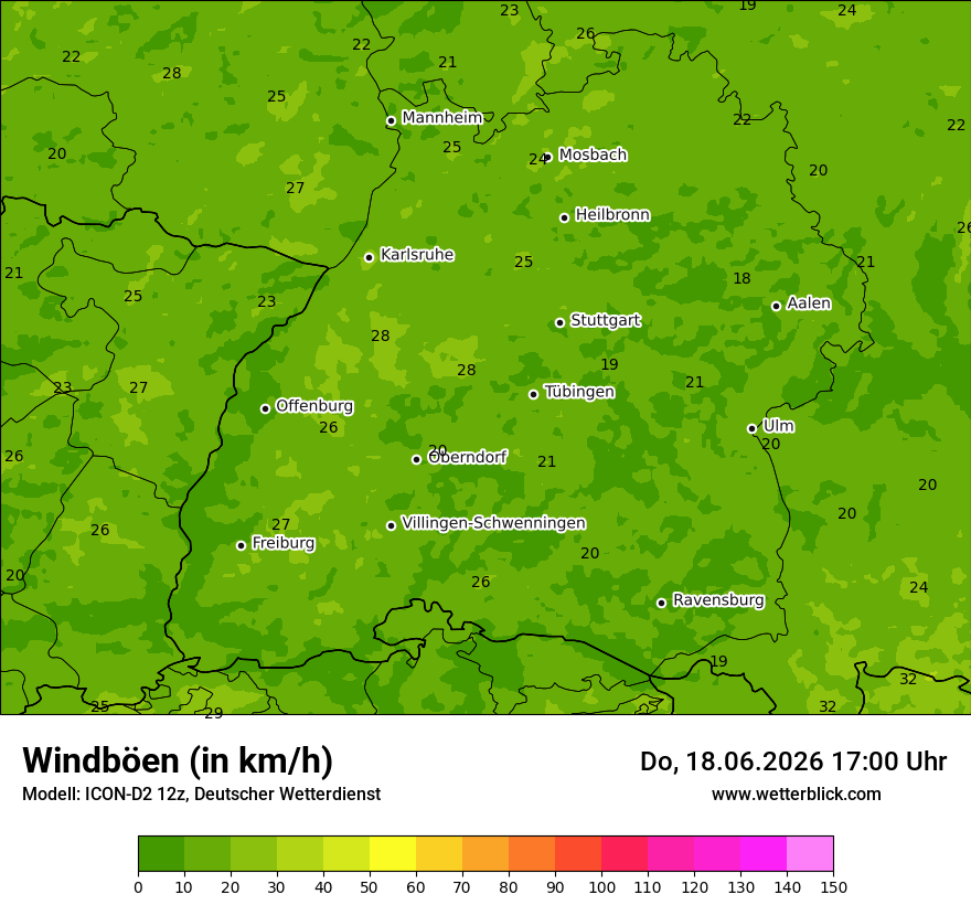 Maximale Windböen