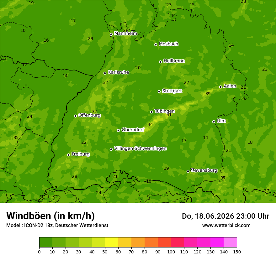 Maximale Windböen