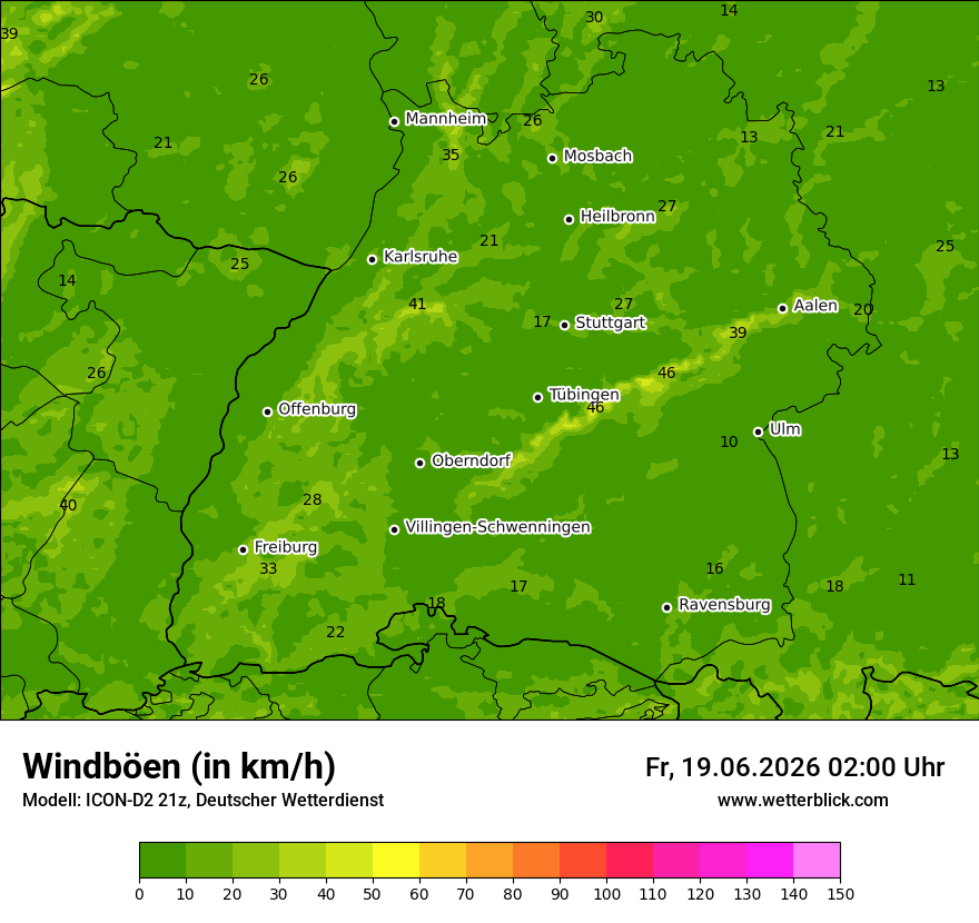 Maximale Windböen