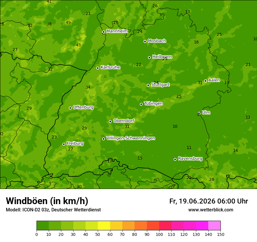 Maximale Windböen