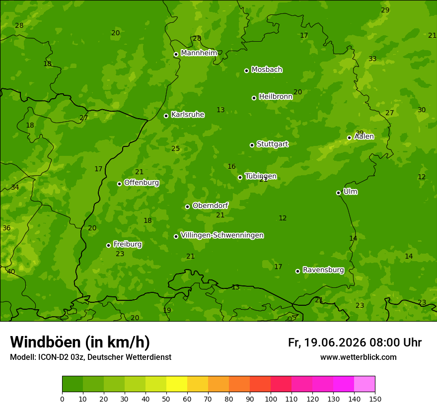 Maximale Windböen