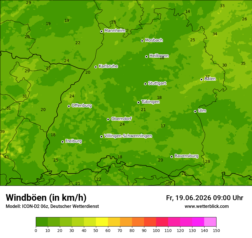Maximale Windböen