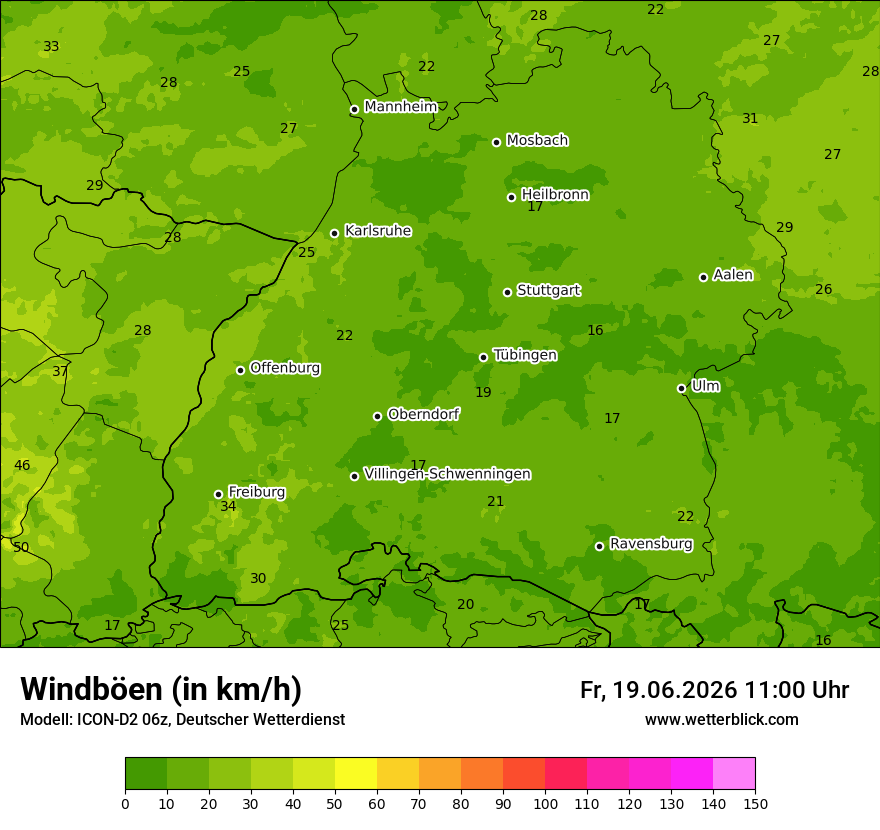 Maximale Windböen