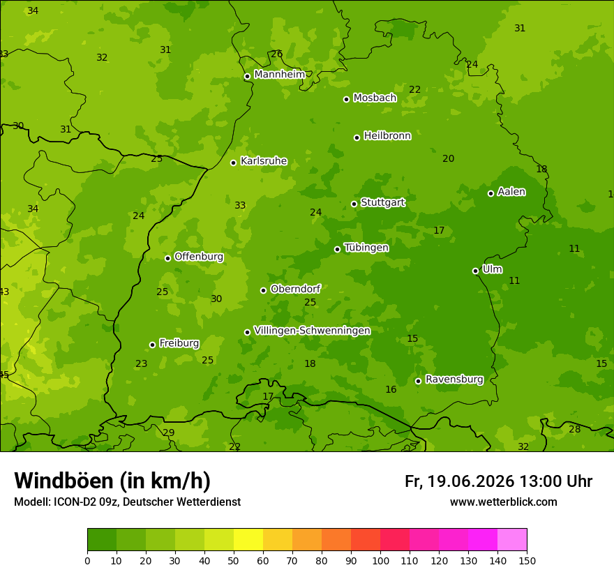 Maximale Windböen