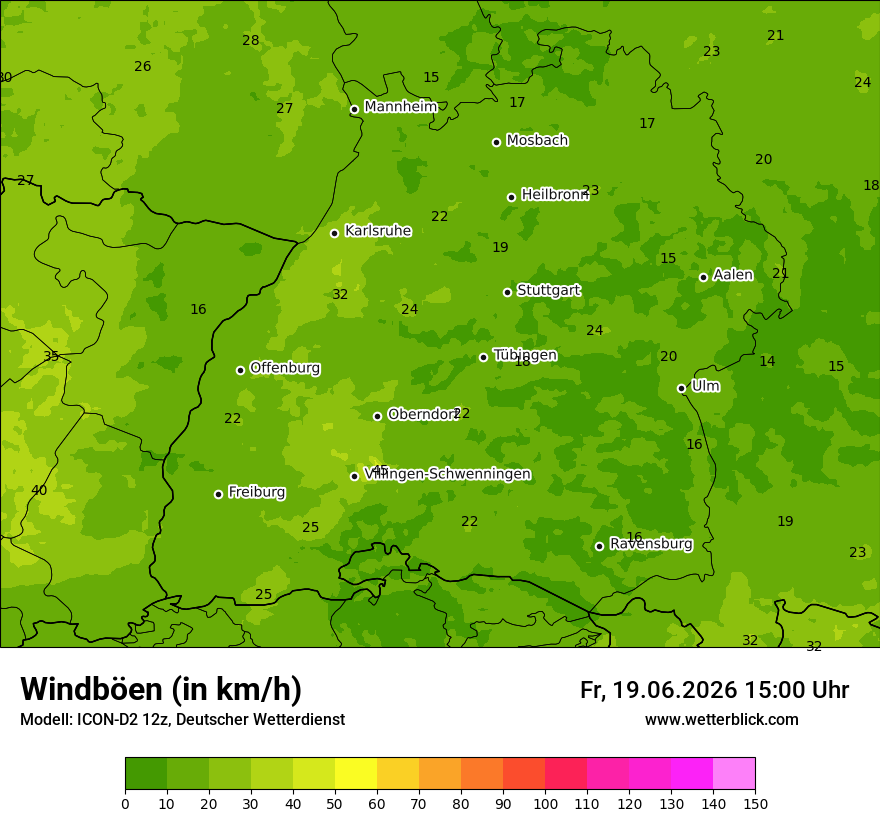 Maximale Windböen