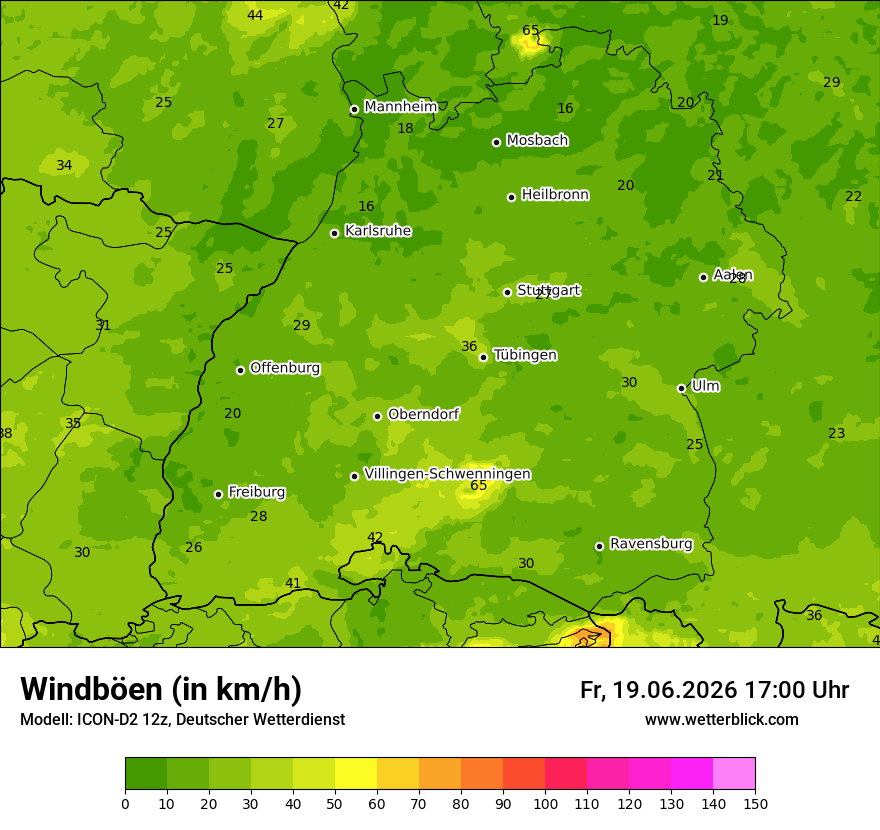 Maximale Windböen