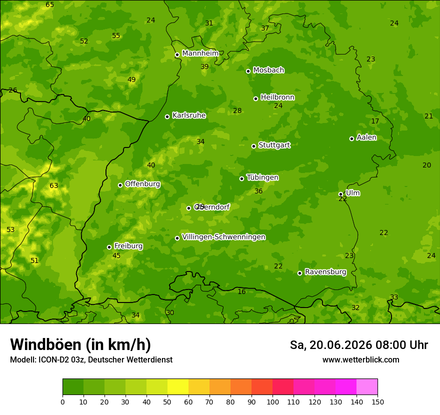 Maximale Windböen