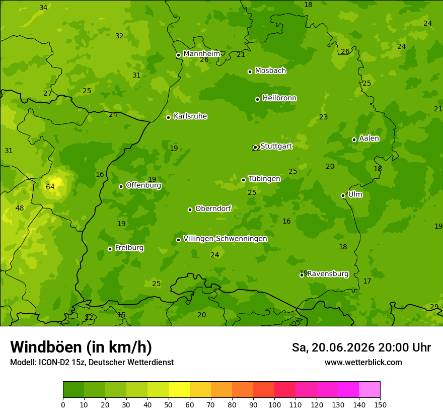 Maximale Windböen