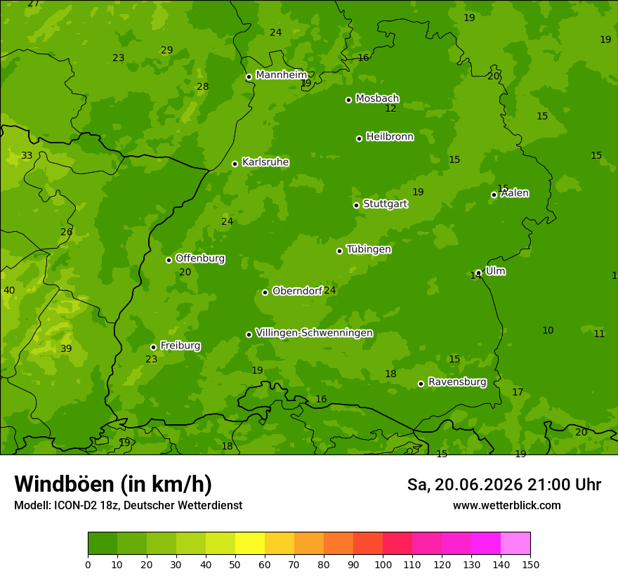 Maximale Windböen