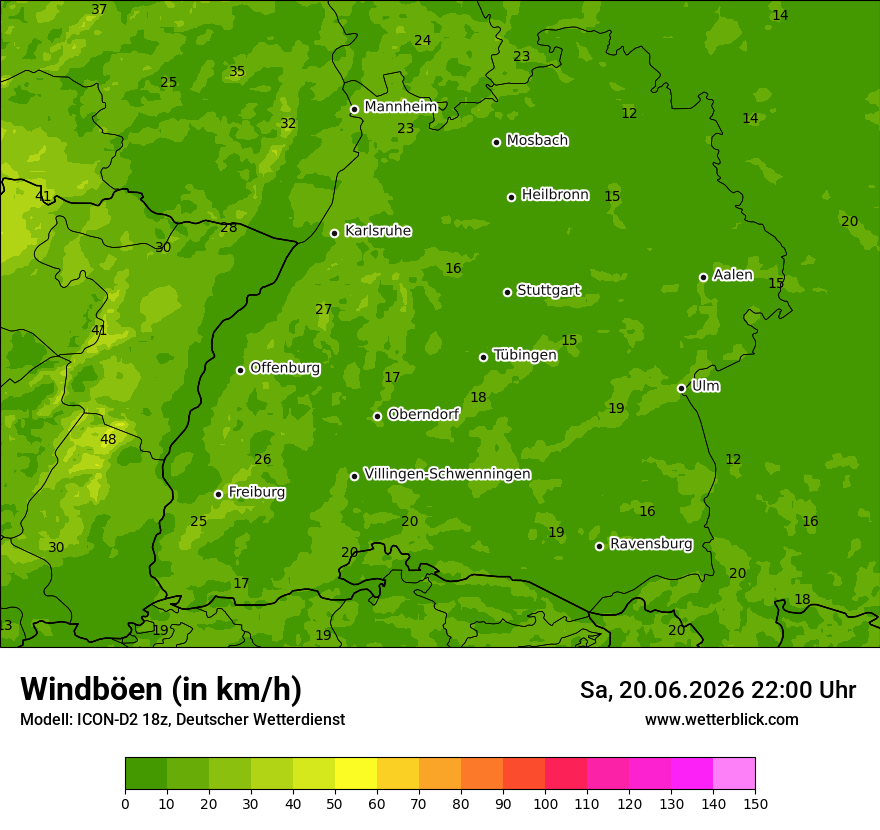 Maximale Windböen