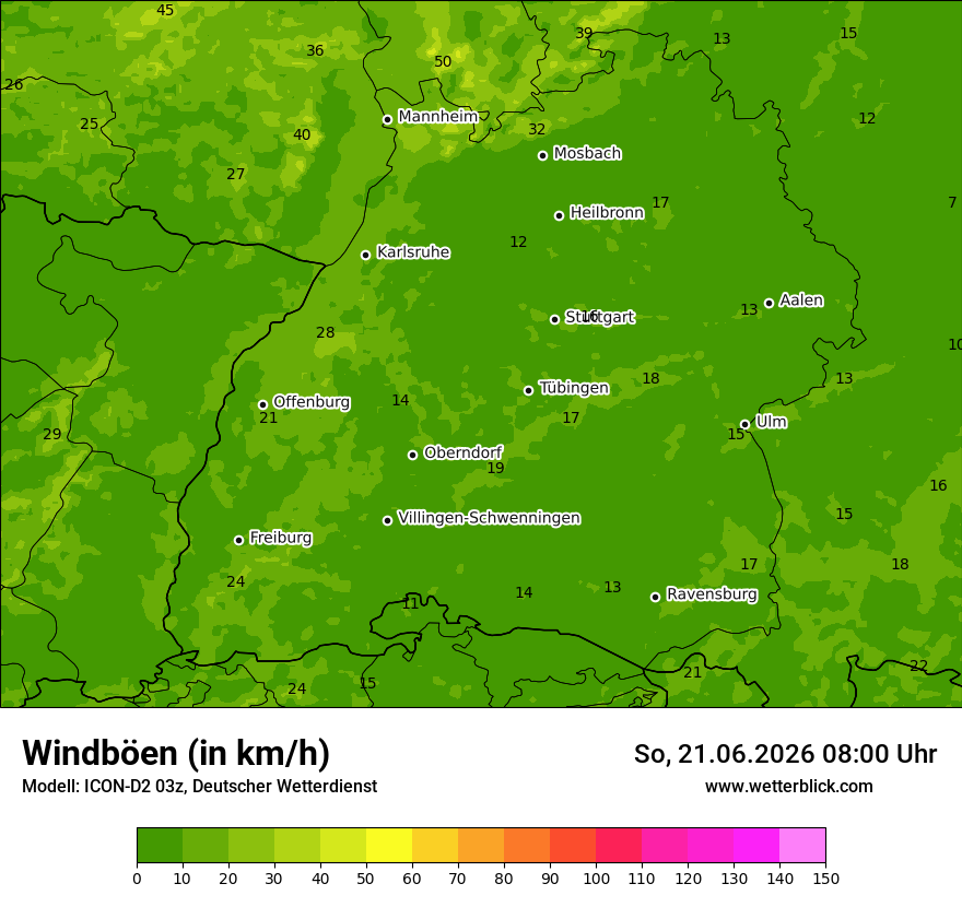 Maximale Windböen