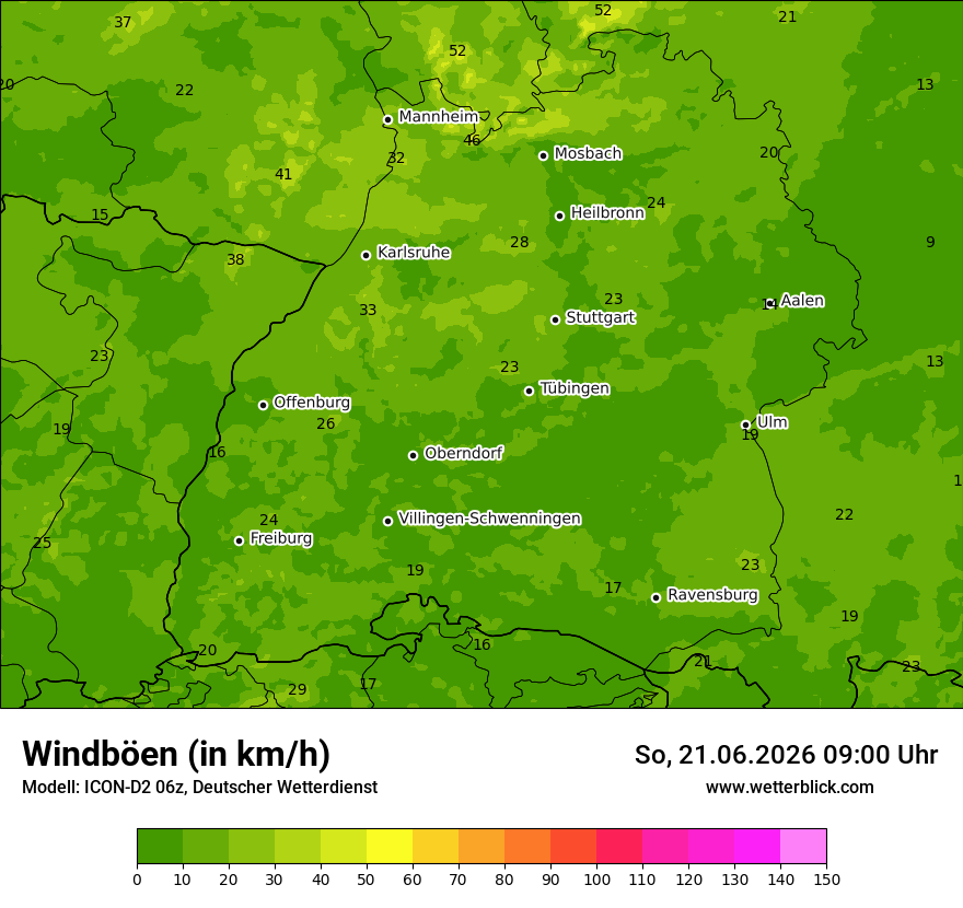 Maximale Windböen