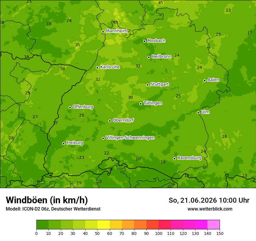 Maximale Windböen
