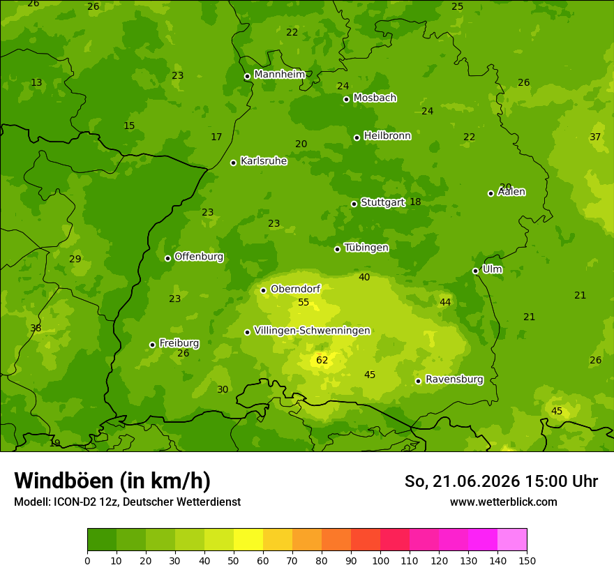 Maximale Windböen