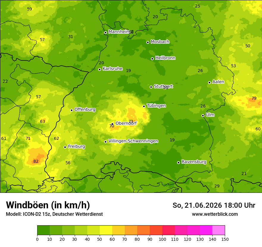 Maximale Windböen