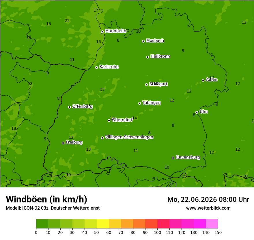 Maximale Windböen