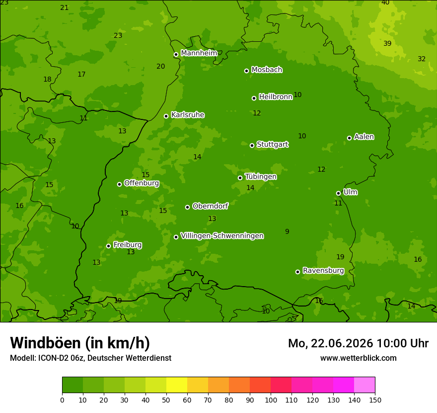 Maximale Windböen