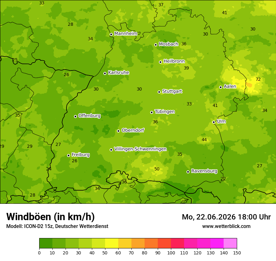Maximale Windböen