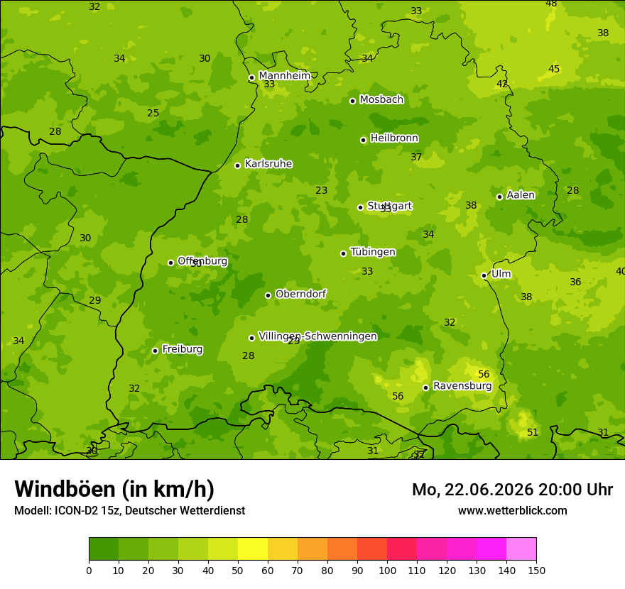 Maximale Windböen