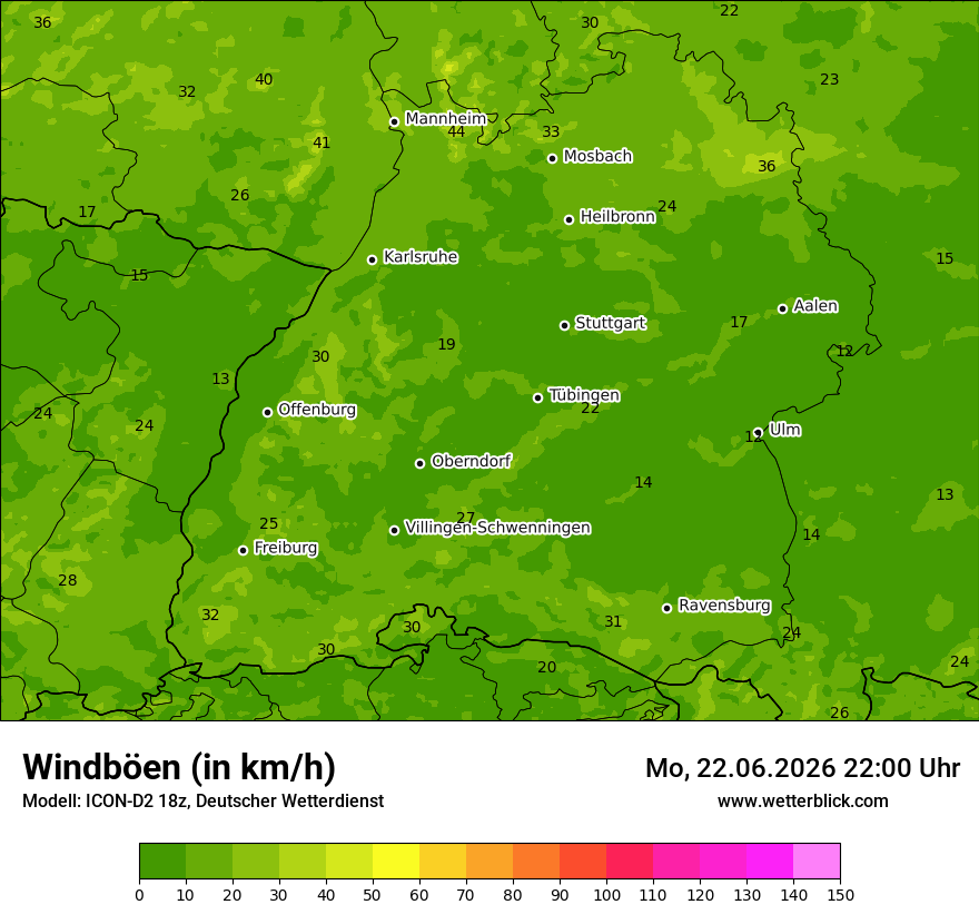 Maximale Windböen