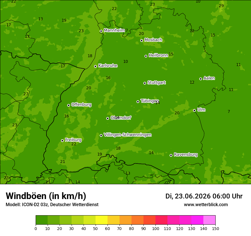 Maximale Windböen