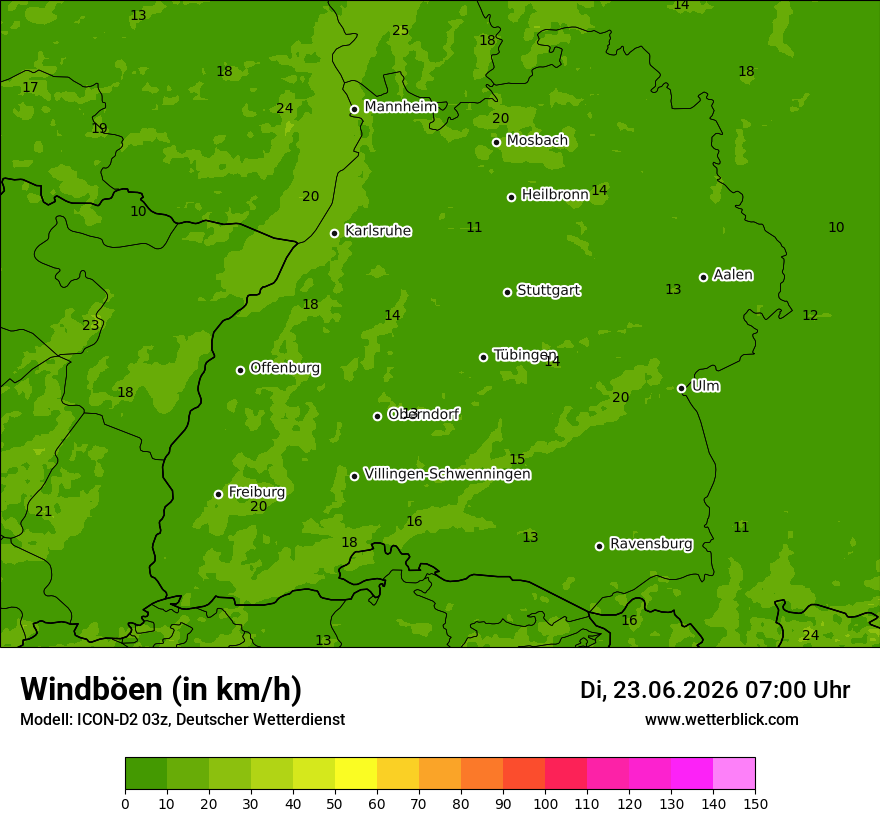 Maximale Windböen