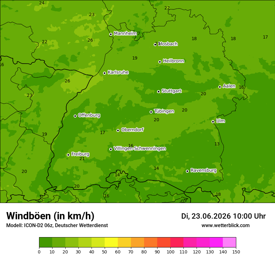 Maximale Windböen
