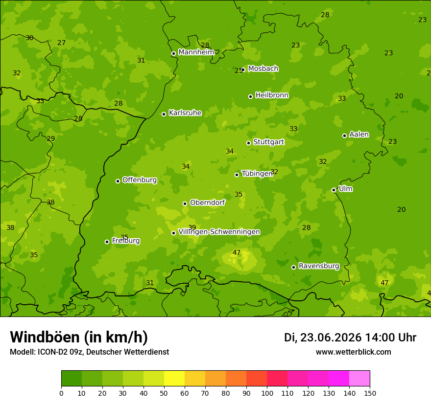Maximale Windböen