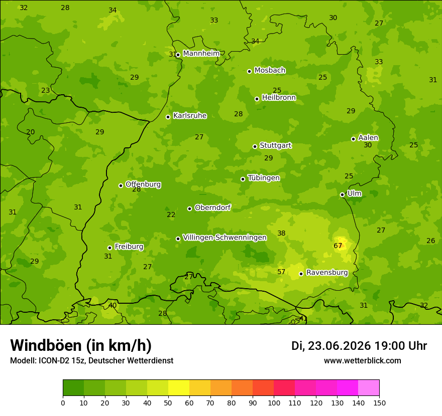Maximale Windböen