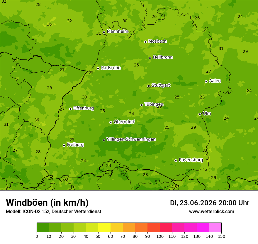 Maximale Windböen