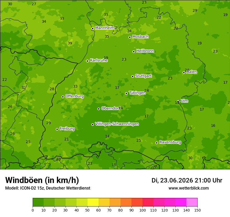 Maximale Windböen
