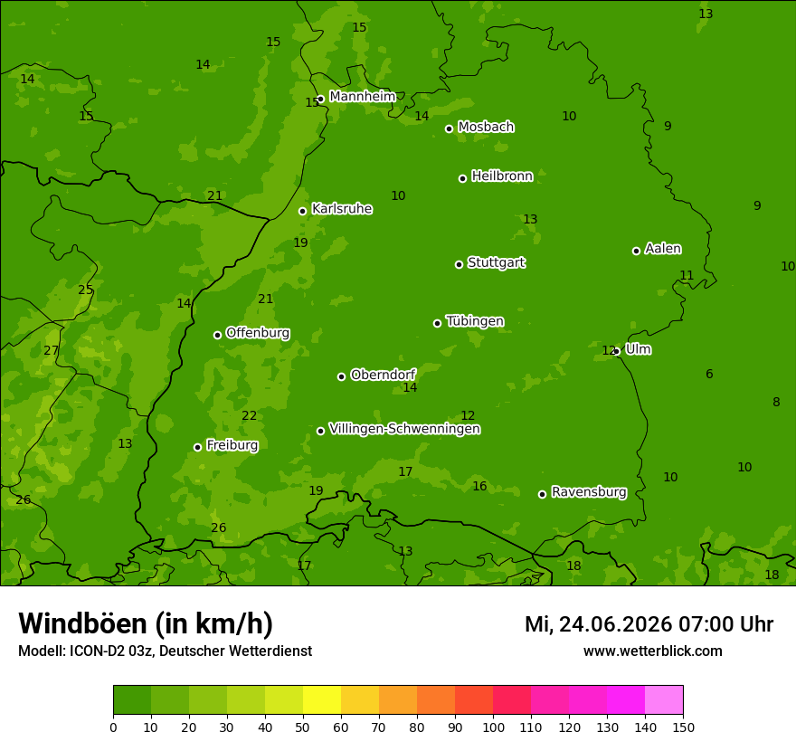 Maximale Windböen
