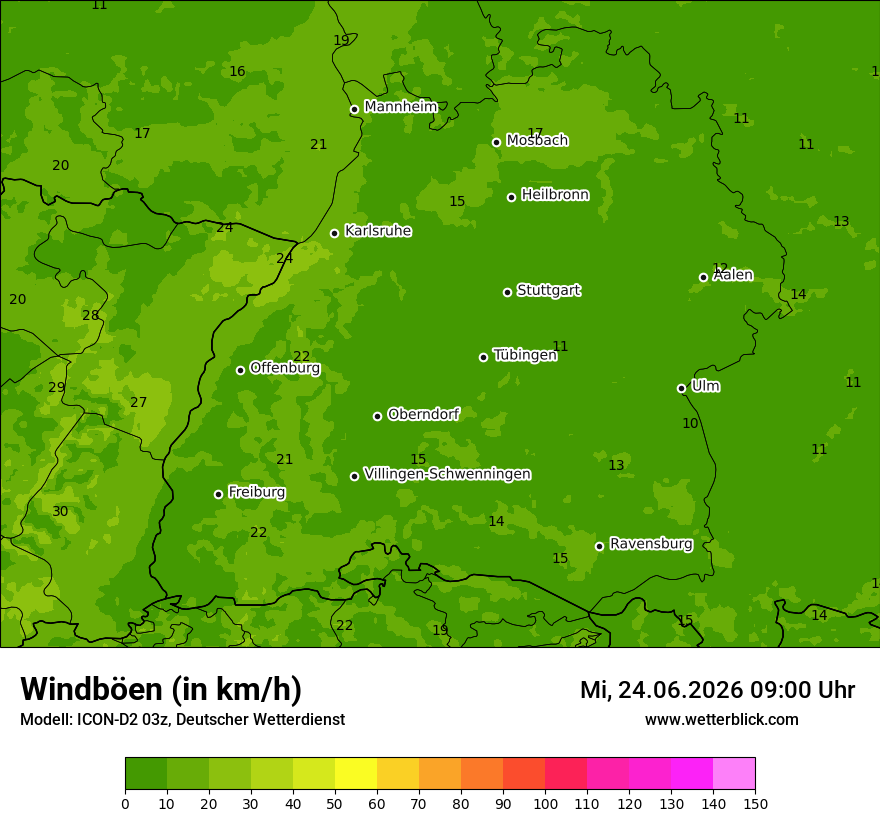 Maximale Windböen