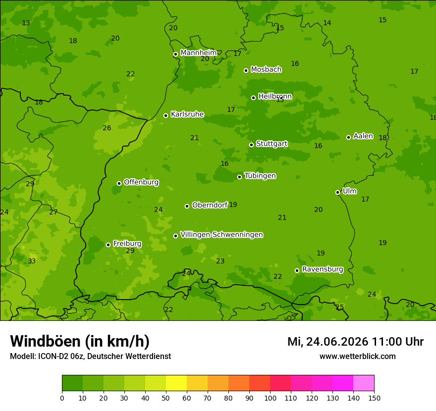 Maximale Windböen