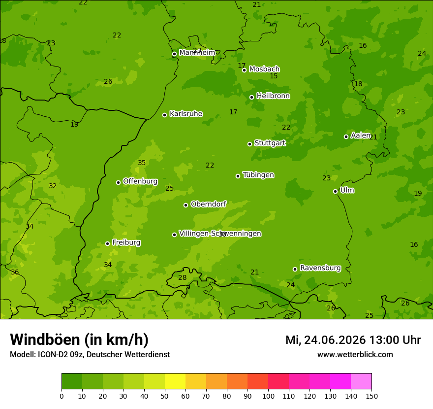 Maximale Windböen