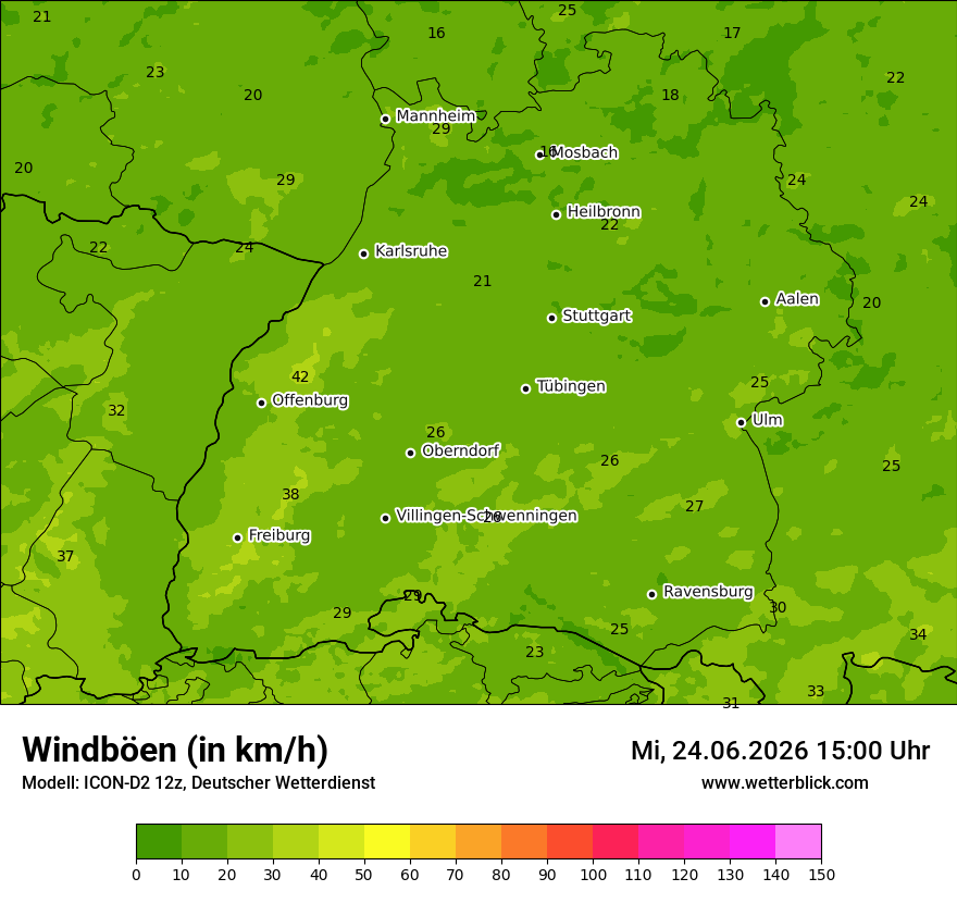 Maximale Windböen
