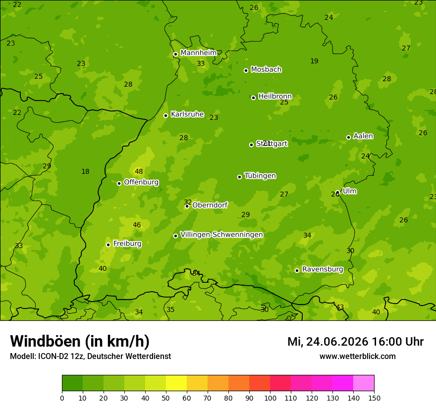 Maximale Windböen