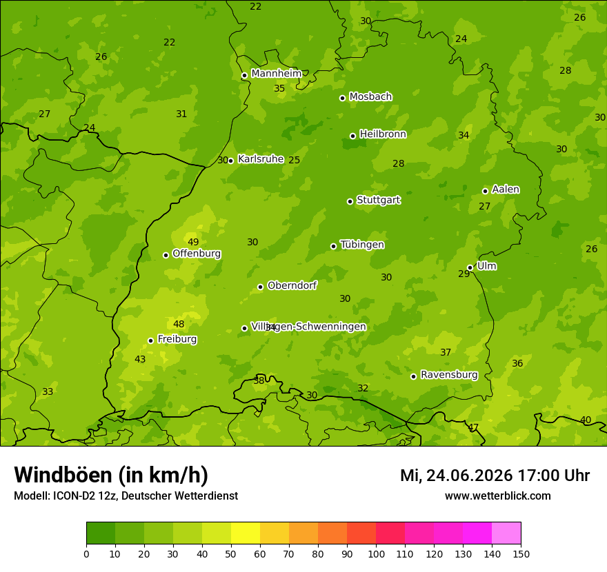Maximale Windböen