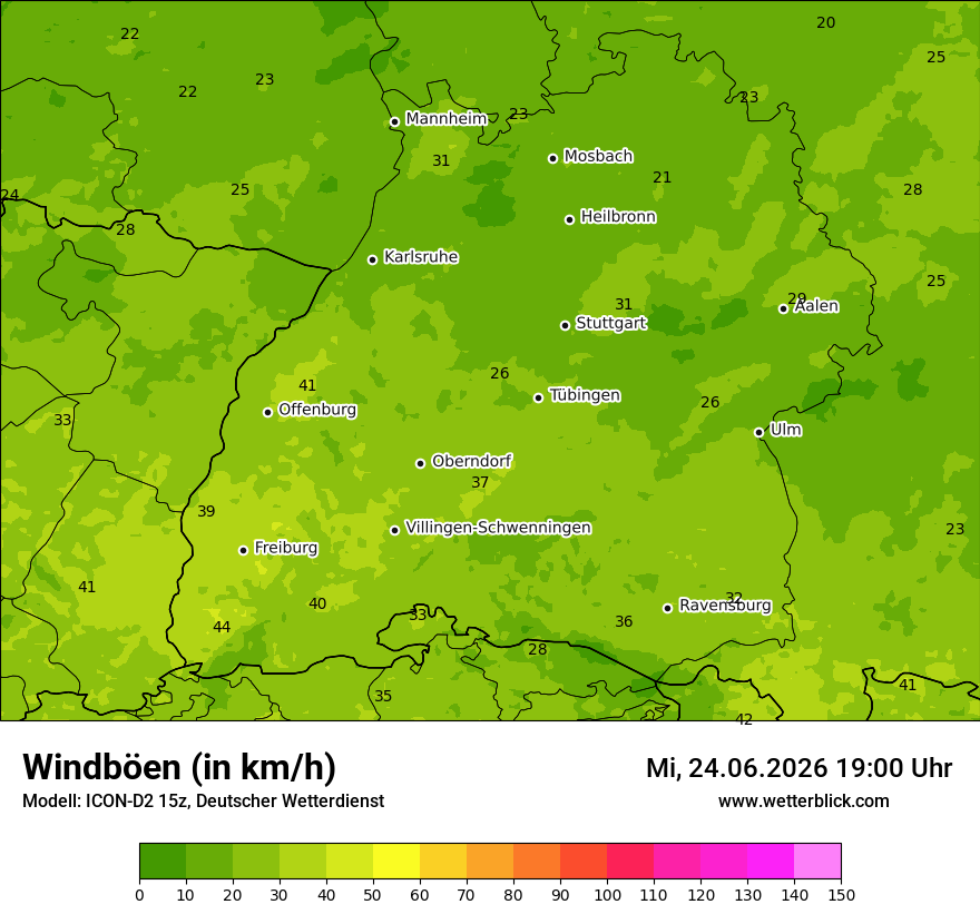 Maximale Windböen
