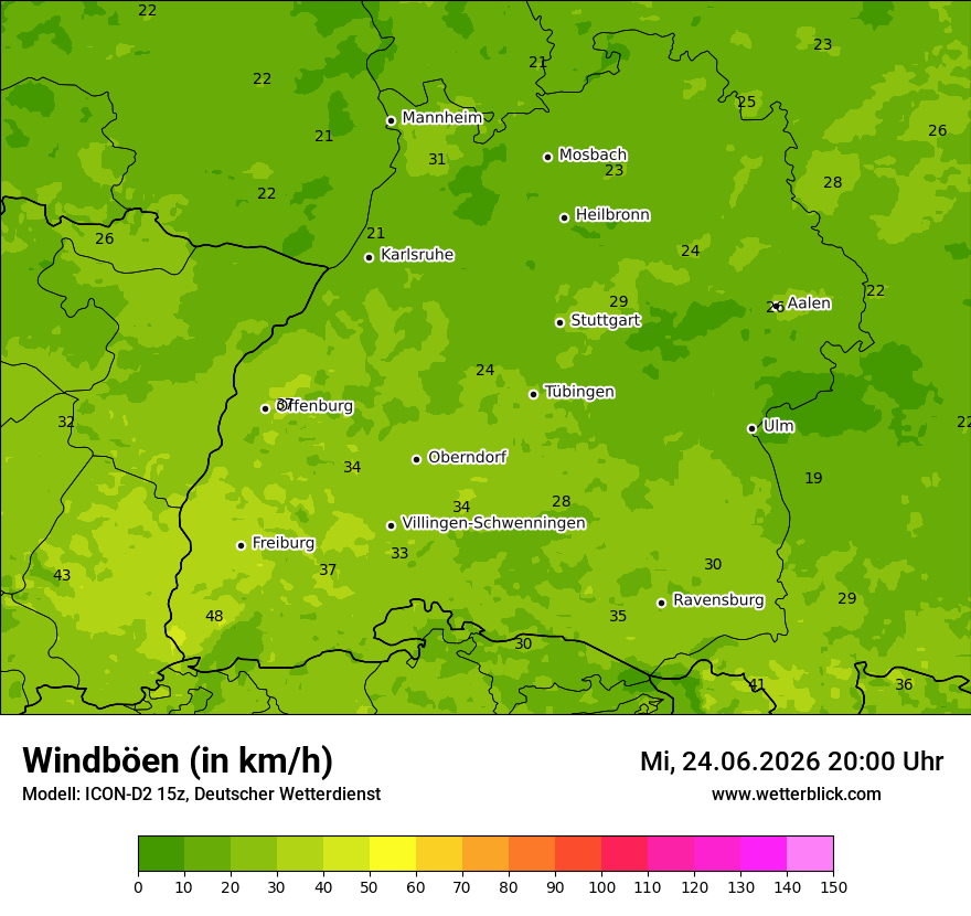 Maximale Windböen