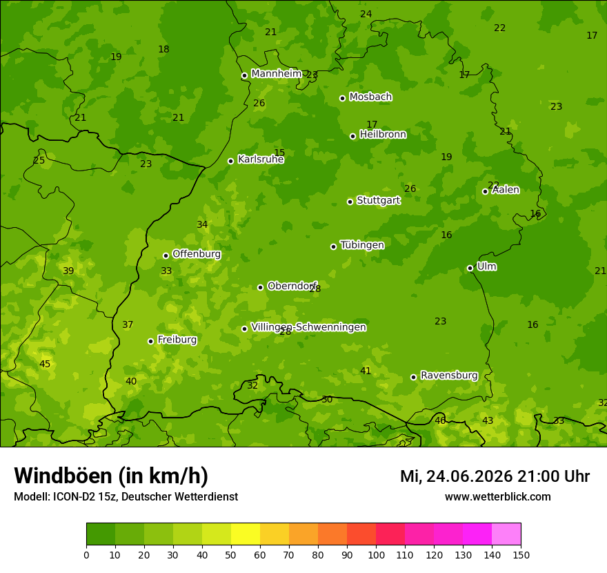 Maximale Windböen