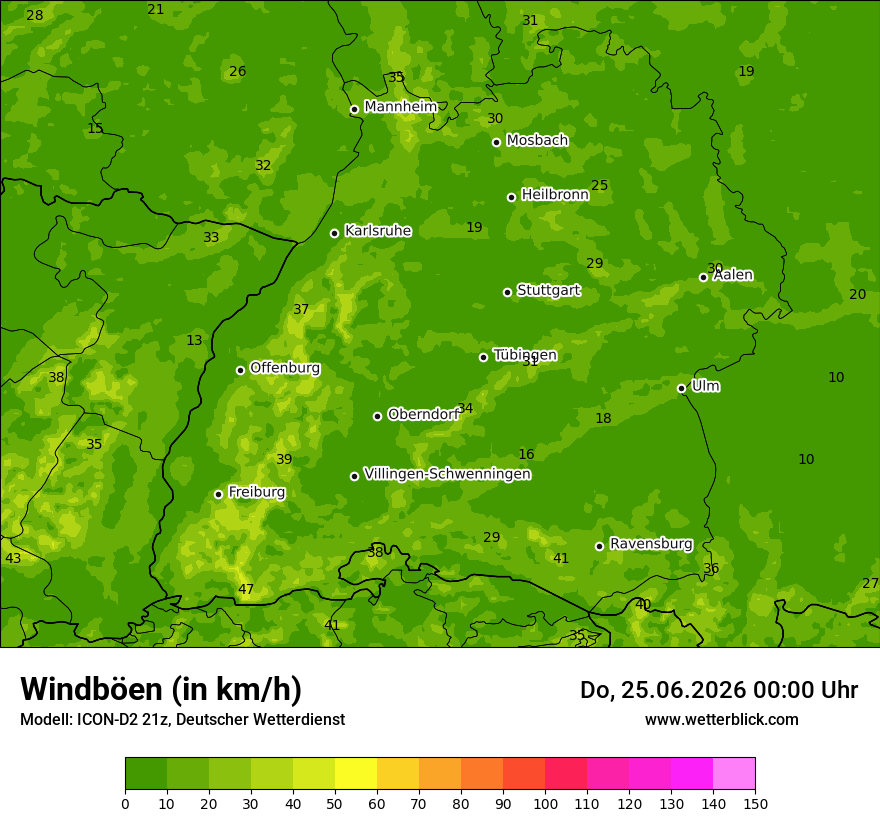 Maximale Windböen