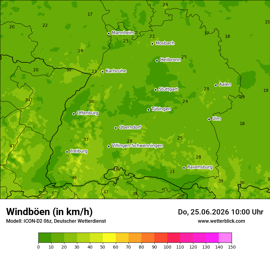 Maximale Windböen