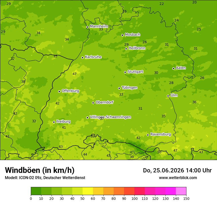 Maximale Windböen