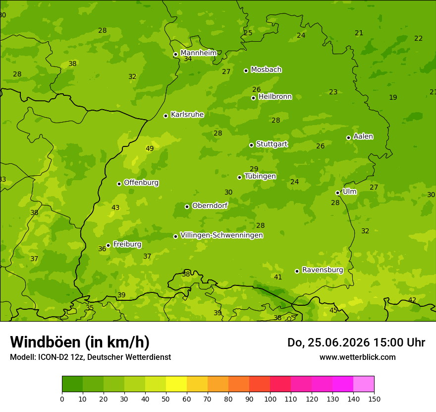 Maximale Windböen